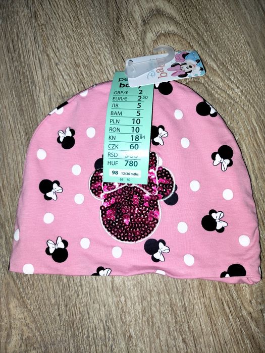 Nowa czapka dziewczęca Disney - roz. 98