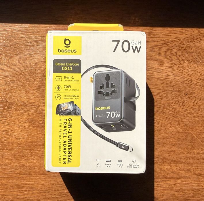 Travel adapter Beseus CG11 70w ładowarka przejściówka na cały świat - mac / smartfon / kamera usb