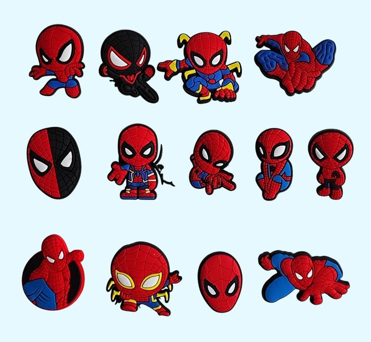 Nowy zestaw przypinki do butów crocs charms piny zawieszki Spiderman