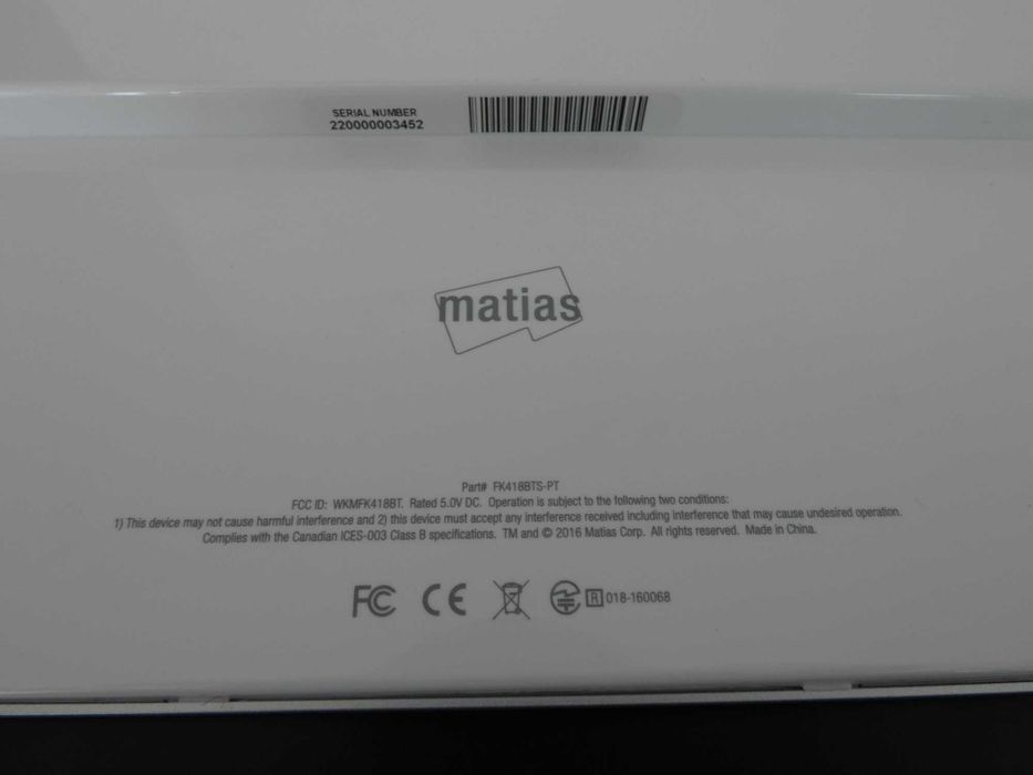 Teclado Bluetooth de Alumínio Matias - PT