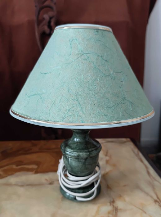 lampa zielona stołowa, nocna