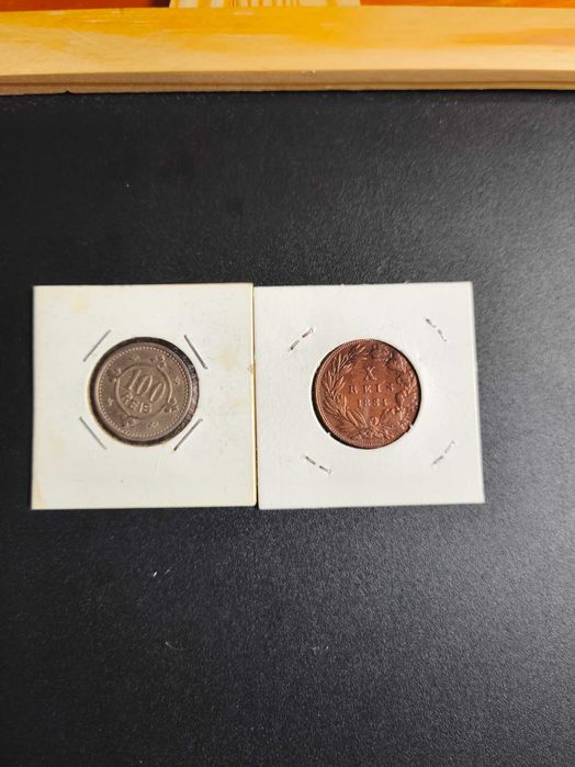 lote 2 moedas monarquia