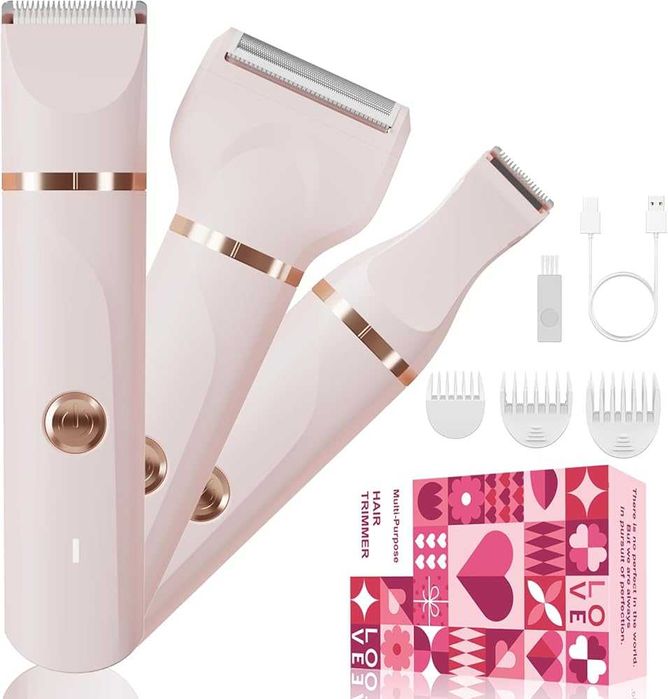 Trymer do bikini, nóg i pach dla Kobiet różowy