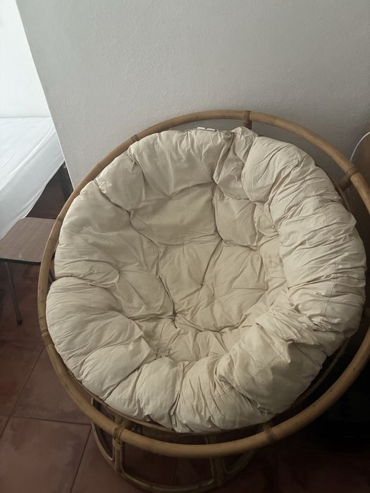 Poltrona  papasan natural em bambu