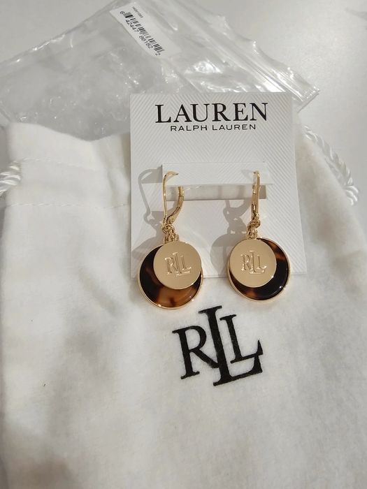 Wiszące kolczyki Polo Ralph Lauren kolor złoty