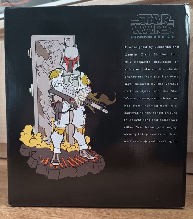 Star Wars Gentle Giant Animated Boba fett & Han  Solo Carbonite