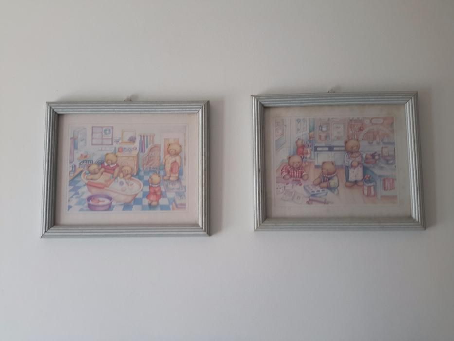 Quadros quarto criança com ursinhos