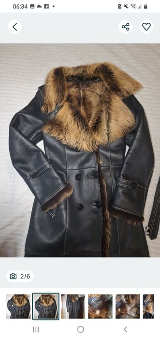 Жіноча дублянка,справжнє хутро.