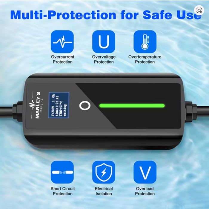 Carregador Portátil Eletricos 7 kw - 32A - c/ Bolsa e 5 METROS CABO64284406215427123