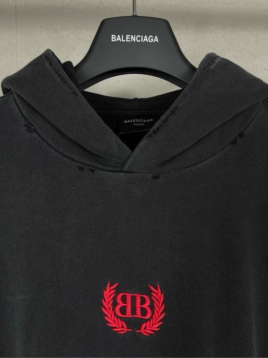 Худи BALENCIAGA оверсайз унисекс оригинал черное