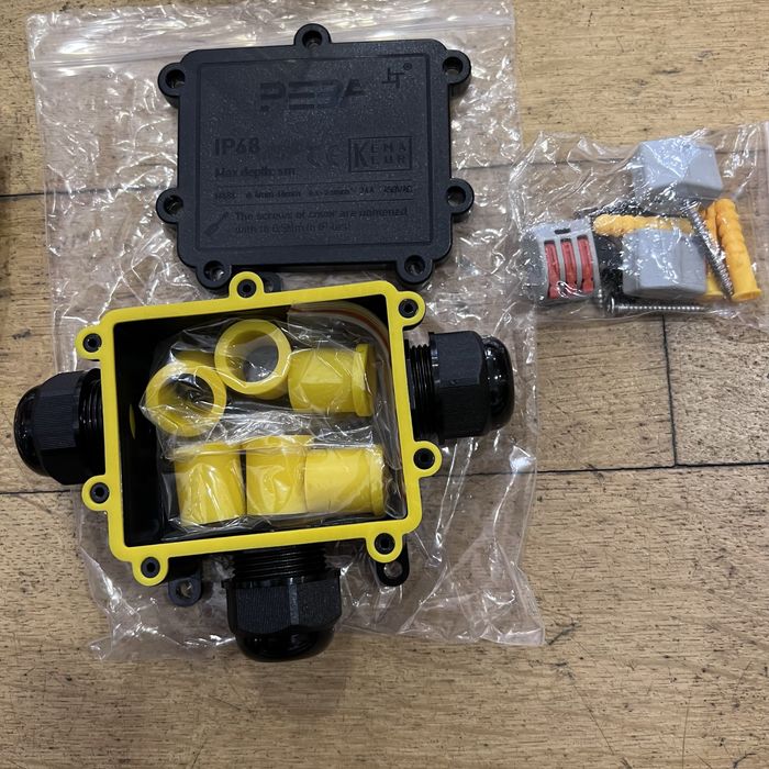 Pack 4 Caixa conexão impermeável luminárias p/ exterior estanque Peba