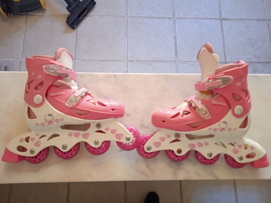 Patins em linha da HELLO KITY com pouco uso
