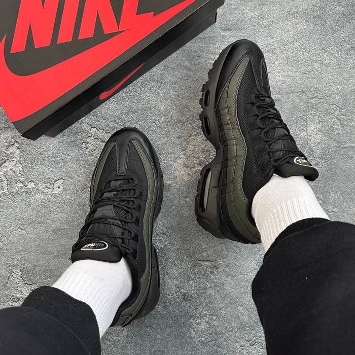 ТОП! Кросівки Nike Air Max 95 Black Olive green 41 42 43 44 45