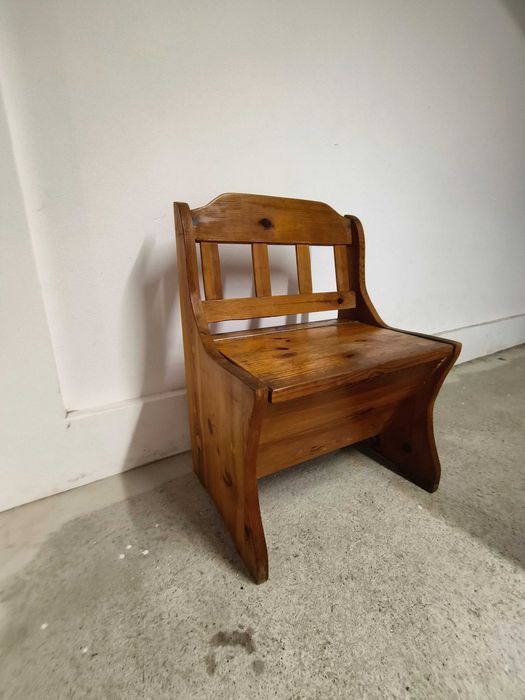 Ławka ze skrzynią,zestaw 3szt,lite drewno