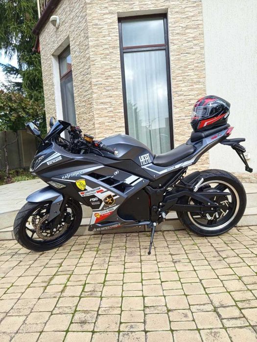 Электромотоцикл 120км/ч Ninja R 2950W LiOn Електробайк 55AH 2026 Сірий