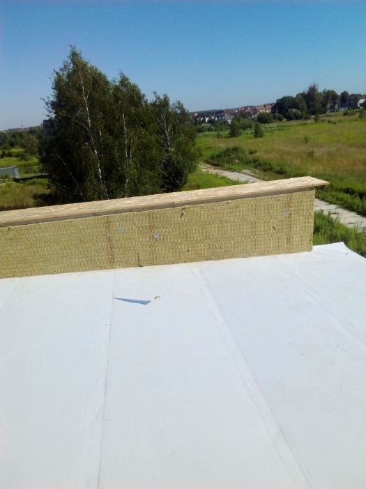 Dachy płaskie, tarasy - membrana PVC, TPO. Renowacje płynnym PVC.Śląsk