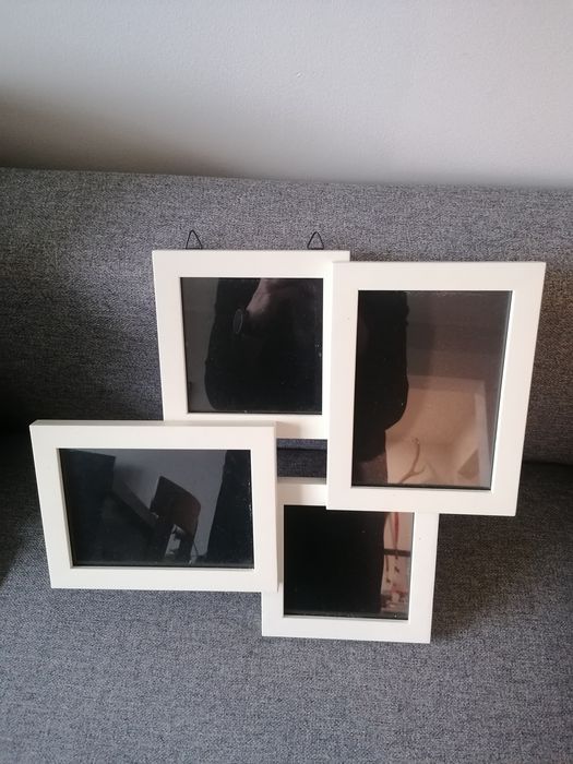 Biała ramka na cztery zdjęcia wisząca
