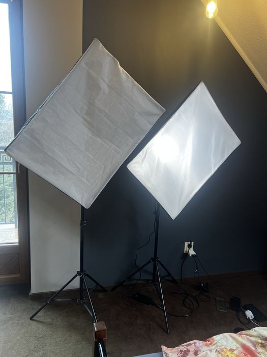 2x softbox LED 50W NEEWER nw48-2.4g oświetlenie studyjne statyw