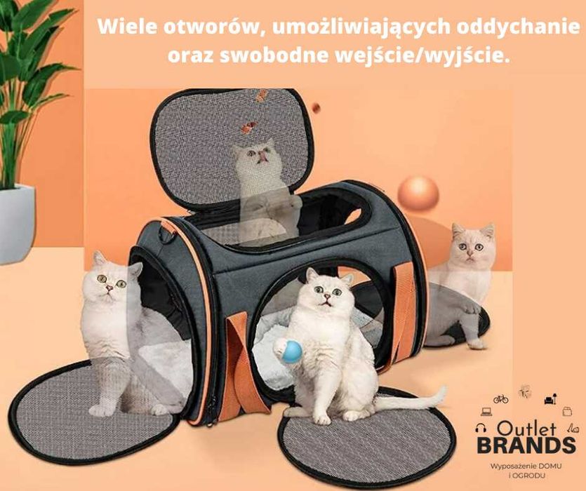 Transporter dla psa kota lotniczy Składany duży