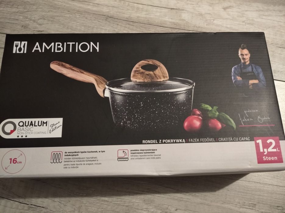 Garnek, Rondel z pokrywką 1,2 l Ambition