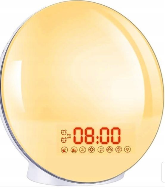 Budzik świetlny radio bBawoo budzik świetlny z 7 naturalnymi dźwiękami