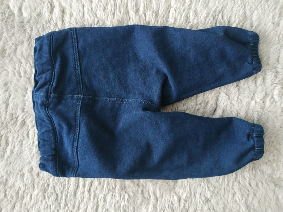 Spodnie dla dziewczynki/miękki jeans/króliczki/name it/r. 56