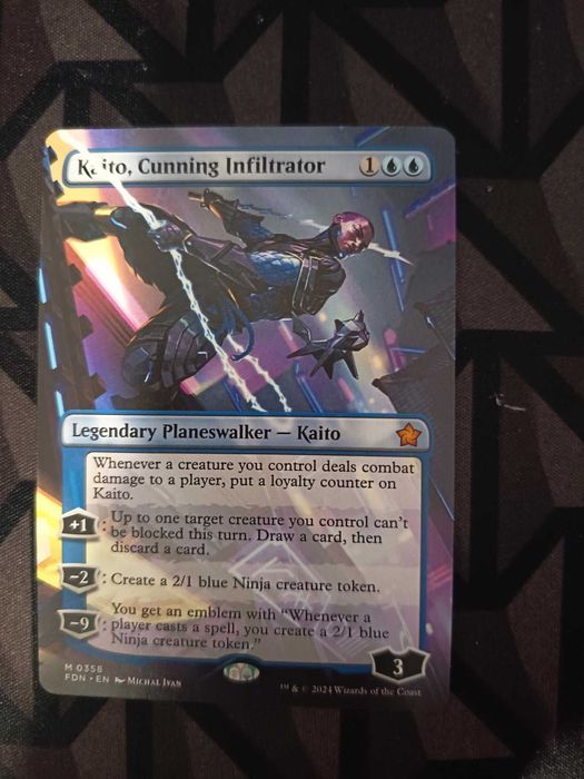 MTG Kaito Cunning Infiltrator Full Art FDN Mythic