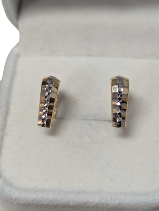 Złote kolczyki 585 14K 1,4 g, dł. 15 mm