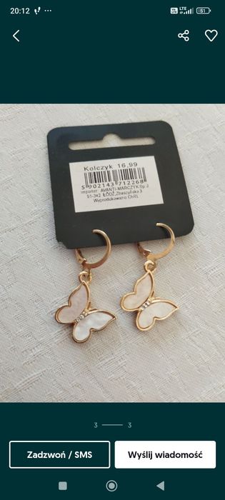 Całkowicie Nowe Eleganckie Piękne Kolczyki Młodzieżowe .