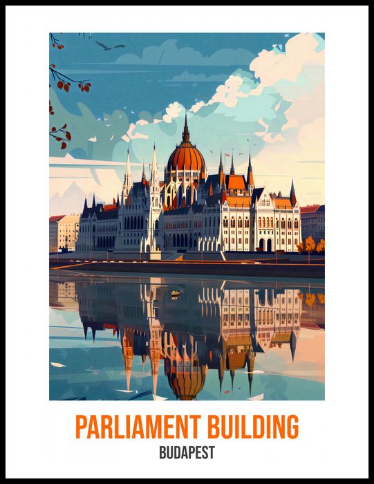 Plakat 60x80cm Parliament Building, Budapest