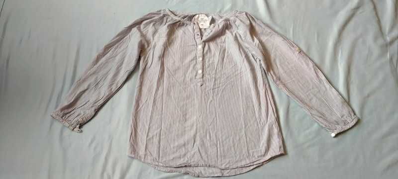 Lekka szara koszula z cienkiej bawełny H&M 140 jak nowa