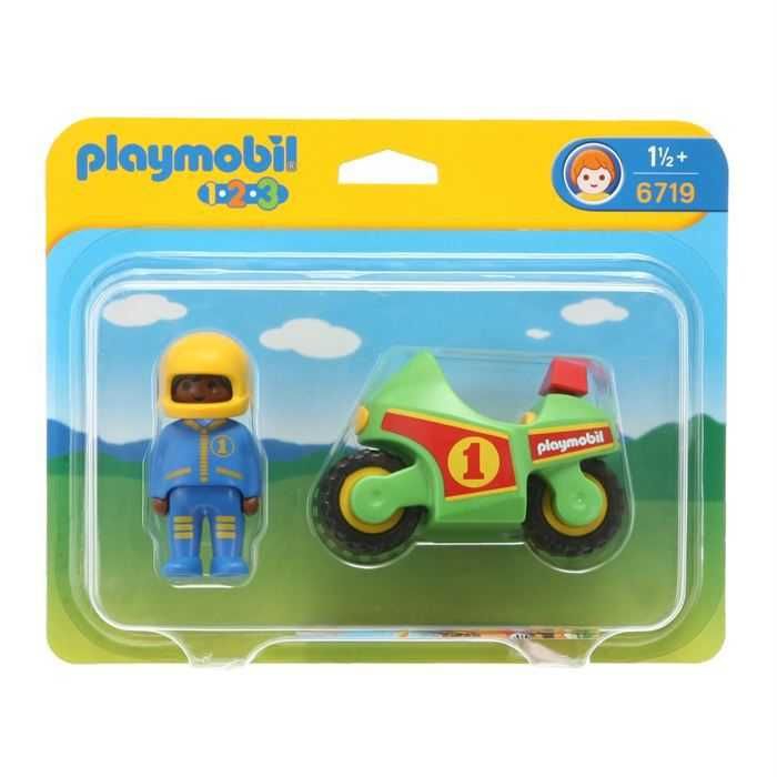 PLAYMOBIL 1.2.3. 6719 Moto de Corrida