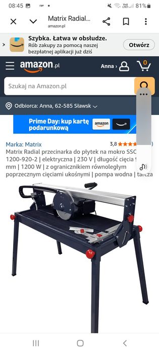 Przecinarka do płytek
