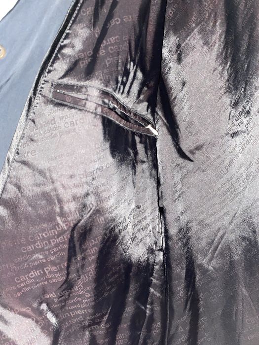 czarny męski płaszcz Pierre Cardin