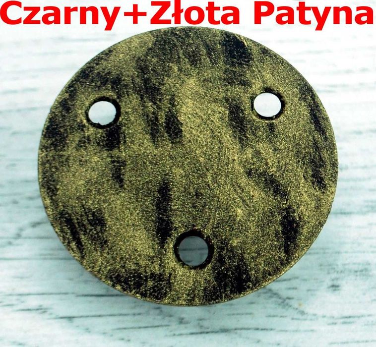 Wieszak Hak Uchwyt sufitowy kuty na doniczkę - Złota Patyna (W13)