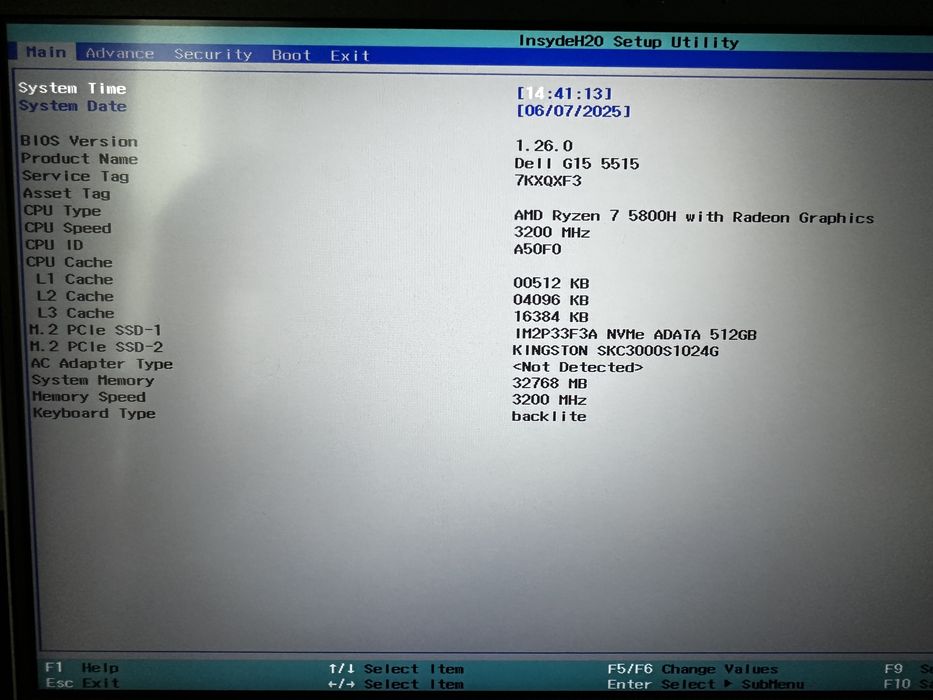 Dell G15 5515 Ryzen7 32GB DDR4 RTX 3050Ti