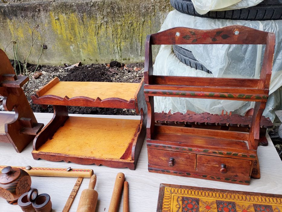 Stare dekoracje drewniane prl