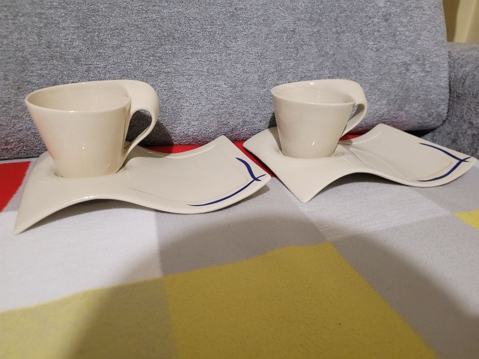 2 zestawy do Cappuccino filiżanki I spodki