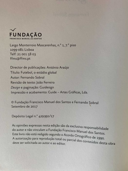 Futebol, o Estádio Global, de Fernando Sobral