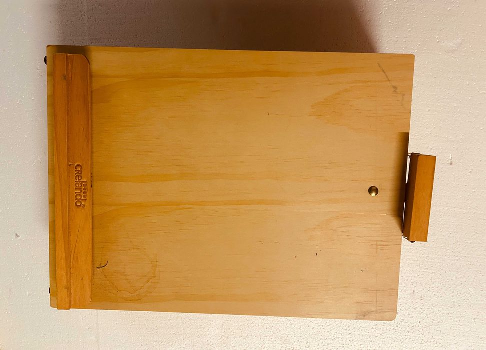 Caixa cavalete de mesa portátil para pintura