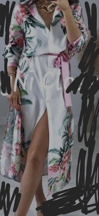 Zara sukienka koszulowa r.S