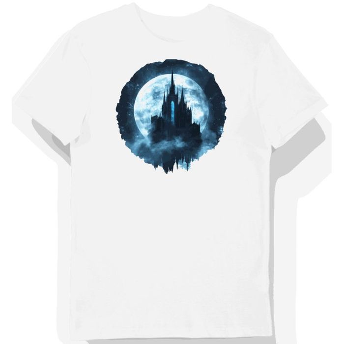 Koszulka męska biała z motywem nawiedzonej wieży halloween(2) 3XL