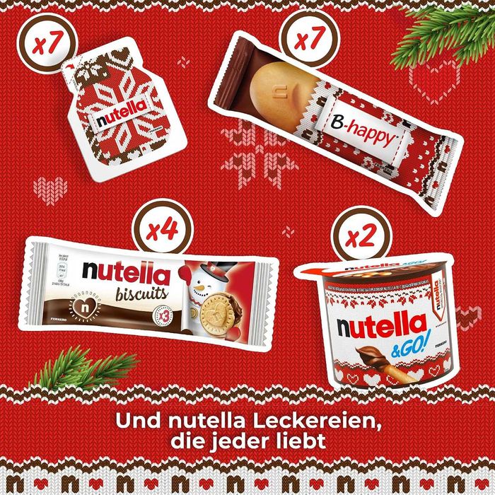 kalendarz adwentowy nutella  zestaw świąteczny 528 g