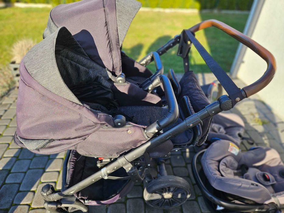 Wózek bliźniaczy 3w1