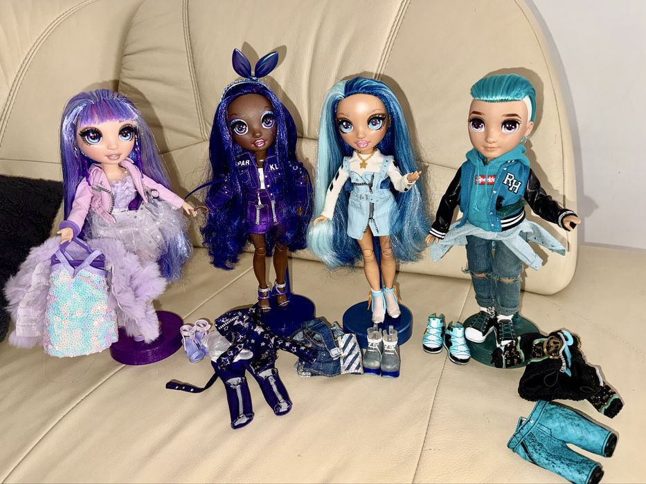 Rainbow High lalki zestaw 4 szt (Krystal, Skyler, Violet, River)