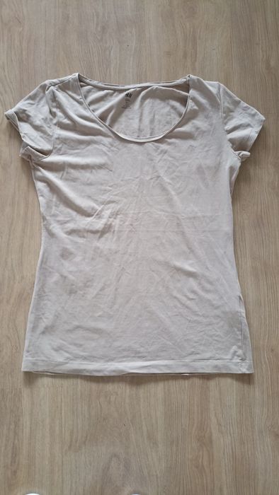 Bawełniana koszulka z krótkim rękawem H&M rozmiar L