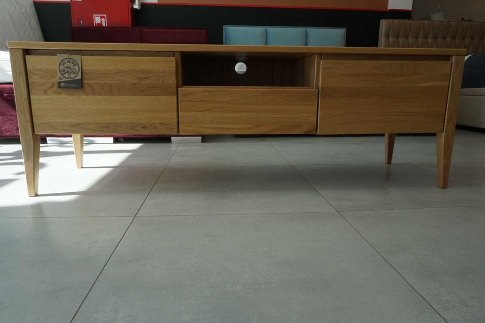 Szafka RTV dębowa RETRO lite drewno