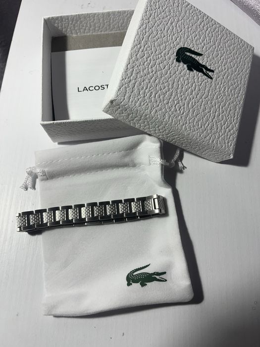 Срібний браслет lacoste / лакоста
