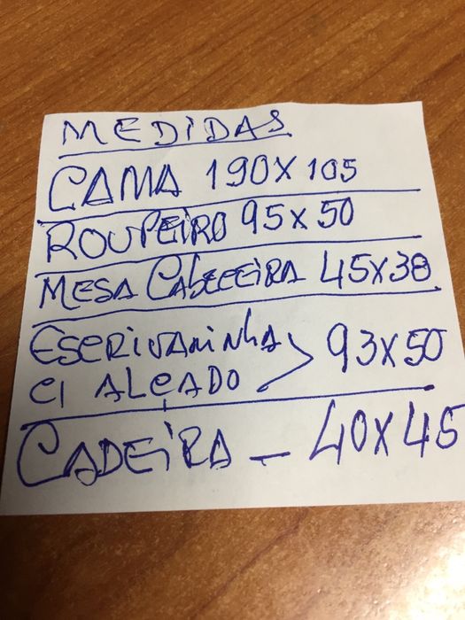 Mobilia de quarto individual completa usado bom estado