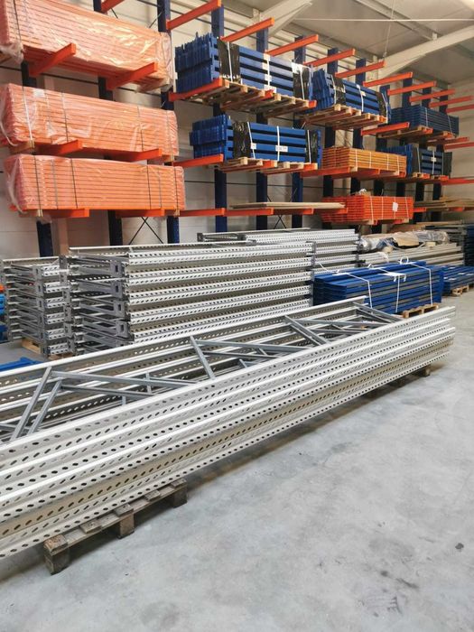 Regały magazynowe paletowe.  Używane.  MAGO, WDX, STOW, JUNG.